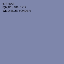 #7E86AB - Wild Blue Yonder Color Image