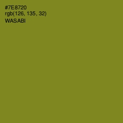 #7E8720 - Wasabi Color Image