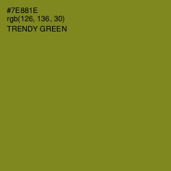 #7E881E - Trendy Green Color Image