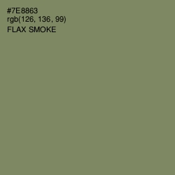 #7E8863 - Flax Smoke Color Image