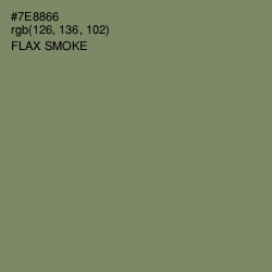 #7E8866 - Flax Smoke Color Image