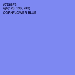 #7E88F3 - Cornflower Blue Color Image