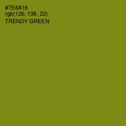 #7E8A16 - Trendy Green Color Image