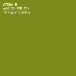 #7E8A1B - Trendy Green Color Image