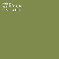 #7E8B4C - Glade Green Color Image