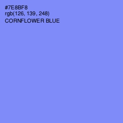 #7E8BF8 - Cornflower Blue Color Image