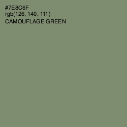#7E8C6F - Camouflage Green Color Image