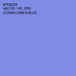 #7E8CE5 - Cornflower Blue Color Image