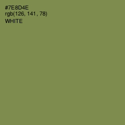 #7E8D4E - Glade Green Color Image