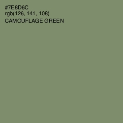 #7E8D6C - Camouflage Green Color Image