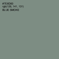 #7E8D83 - Blue Smoke Color Image