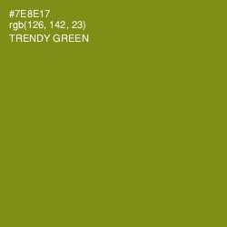 #7E8E17 - Trendy Green Color Image