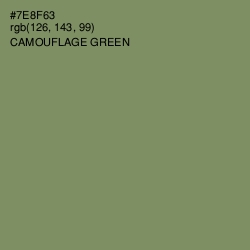 #7E8F63 - Camouflage Green Color Image