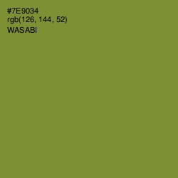 #7E9034 - Wasabi Color Image