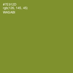 #7E912D - Wasabi Color Image