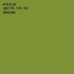 #7E9135 - Wasabi Color Image