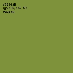 #7E913B - Wasabi Color Image