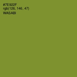 #7E922F - Wasabi Color Image