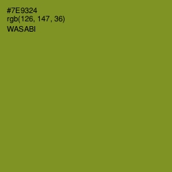 #7E9324 - Wasabi Color Image
