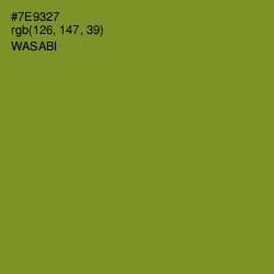 #7E9327 - Wasabi Color Image
