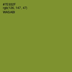 #7E932F - Wasabi Color Image