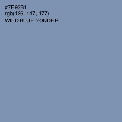 #7E93B1 - Wild Blue Yonder Color Image