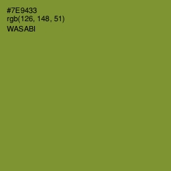 #7E9433 - Wasabi Color Image