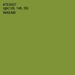 #7E9437 - Wasabi Color Image