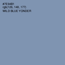 #7E94B1 - Wild Blue Yonder Color Image