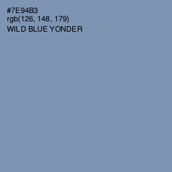#7E94B3 - Wild Blue Yonder Color Image