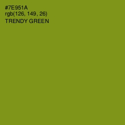 #7E951A - Trendy Green Color Image