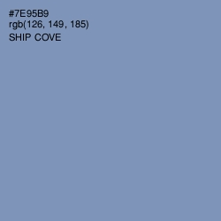 #7E95B9 - Ship Cove Color Image