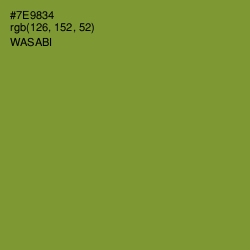 #7E9834 - Wasabi Color Image