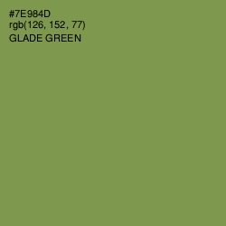 #7E984D - Glade Green Color Image