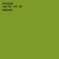 #7E9A28 - Wasabi Color Image