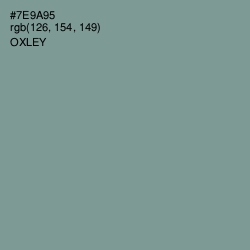 #7E9A95 - Oxley Color Image