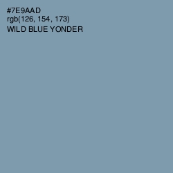 #7E9AAD - Wild Blue Yonder Color Image