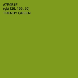 #7E9B1E - Trendy Green Color Image