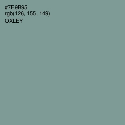 #7E9B95 - Oxley Color Image