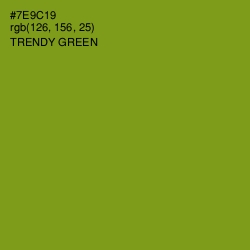 #7E9C19 - Trendy Green Color Image