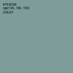 #7E9C99 - Oxley Color Image