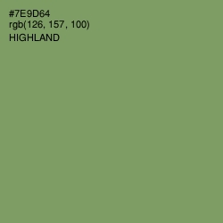 #7E9D64 - Highland Color Image