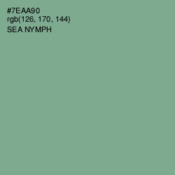 #7EAA90 - Sea Nymph Color Image