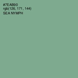 #7EAB90 - Sea Nymph Color Image