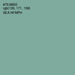 #7EAB9E - Sea Nymph Color Image