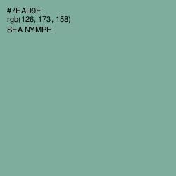 #7EAD9E - Sea Nymph Color Image