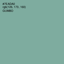 #7EADA0 - Gumbo Color Image