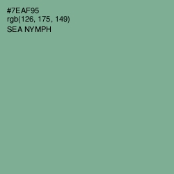 #7EAF95 - Sea Nymph Color Image