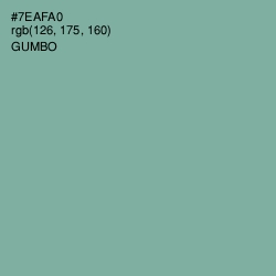 #7EAFA0 - Gumbo Color Image