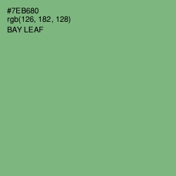 #7EB680 - Bay Leaf Color Image